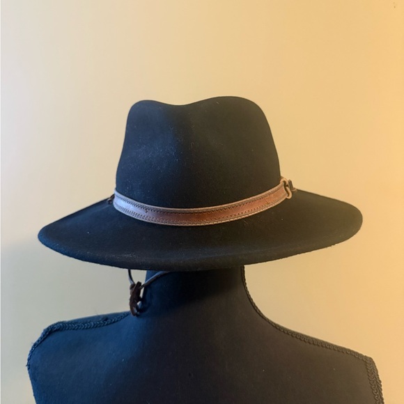 Black Harley Davidson Wool Hat with Brown Leather Detail main image 3